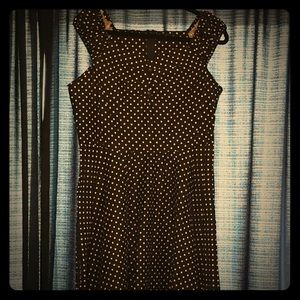 Navy Blue with white polka dot dress